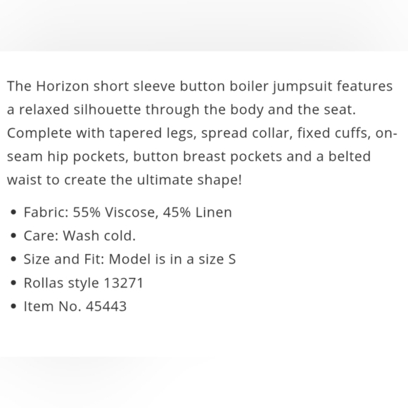 ROLLA’s‎ HORIZON PLAYSUIT IN VINTAGE WHITE Detachable waist tie  Side pockets XL - Picture 5 of 15